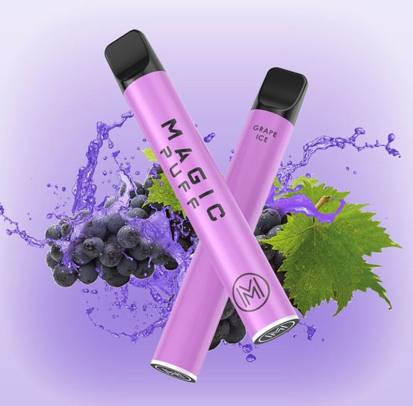 MAGIC PUFF 600 Einweg E-Zigarette - Grape Ice  (0% Nikotin)