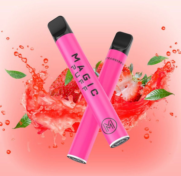 MAGIC PUFF 600 Einweg E-Zigarette - Strawberry  (0% Nikotin)