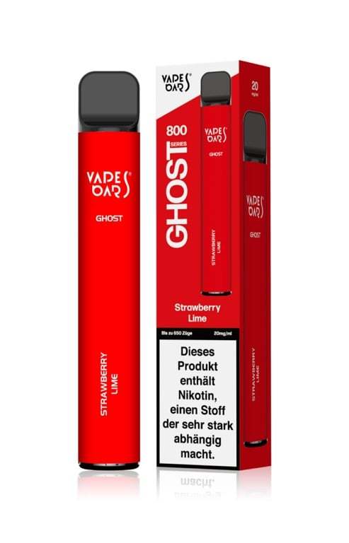 Vapes Bars Ghost 800 Einweg E-Zigarette 20mg - Strawberry Lime