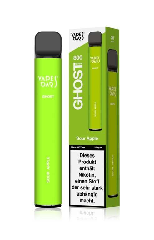 Vapes Bars Ghost 800 Einweg E-Zigarette 20mg - Sour Apple