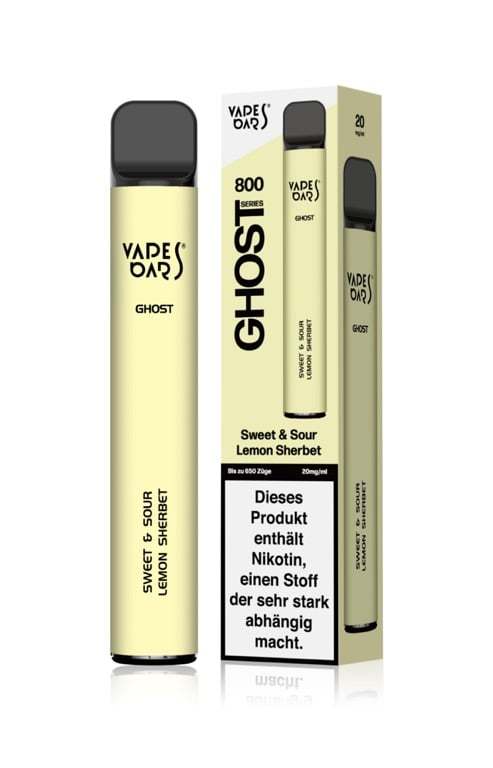 Vapes Bars Ghost 800 Einweg E-Zigarette 20mg - Lemon Sherbet